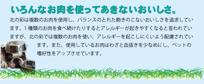 国産無添加　完全手作り　北の彩　ドッグフード　キャットフード