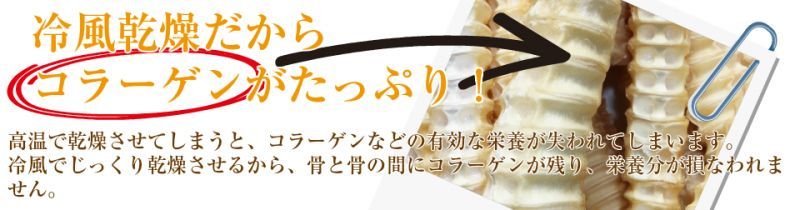 国産無添加　ヨシキリ鮫軟骨中骨　コラーゲン　犬おやつ　猫おやつ